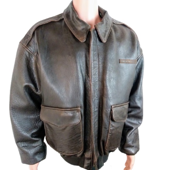 The Cockpit Type A-2 Hand Tanned Leather Men’s Bomber Jacket - Picture 7 of 15